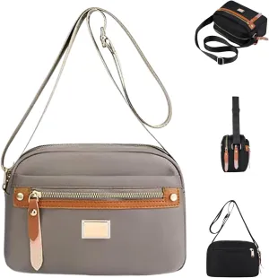 Popularate Nylon Crossbody Bag, Waterproof Fashion Women's Nylon Crossbody Bag with Zipper