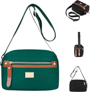 Popularate Nylon Crossbody Bag, Waterproof Fashion Women's Nylon Crossbody Bag with Zipper
