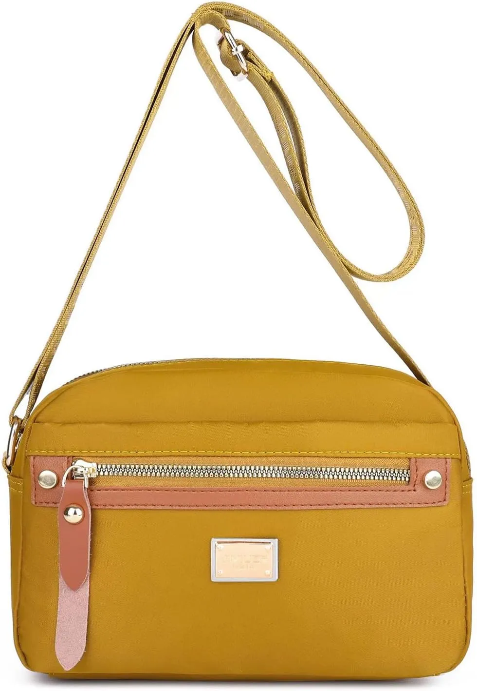 Popularate Nylon Crossbody Bag,Popularate Waterproof Nylon Crossbody Bag for Women with Zipper Shoulder