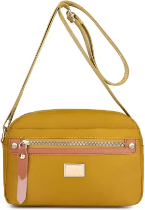 Popularate Nylon Crossbody Bag,Popularate Waterproof Nylon Crossbody Bag for Women with Zipper Shoulder