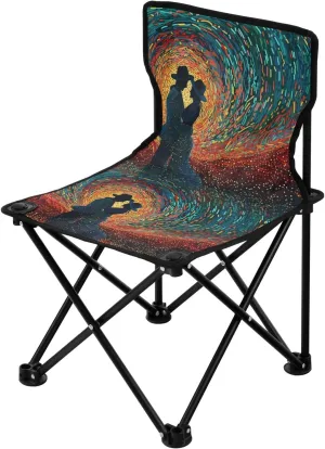 Portable Camping Folding Chairs Foldable Chair Small Character Romantic Lightweight Backpacking Outdoor Outside Fishing