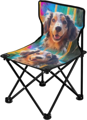 Portable Camping Folding Chairs Foldable Chair Small Dog 3 Lightweight Backpacking Outdoor Outside Fishing
