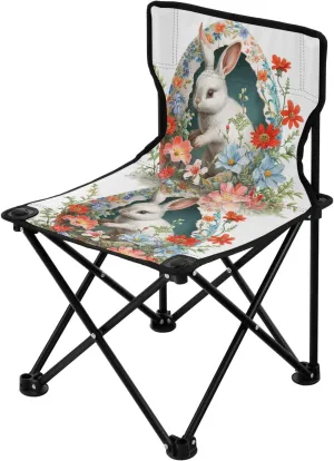 Portable Camping Folding Chairs Foldable Chair Small Rabbit Easter 2 Lightweight Backpacking Outdoor Outside Fishing