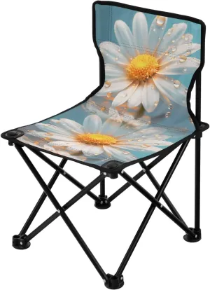 Portable Camping Folding Chairs Foldable Chair Small White Daisy Lightweight Backpacking Outdoor Outside Fishing