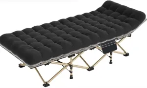 Portable Folding Camping Cots Heavy Duty Sleeping Cot with Mattress Comfortable Layer Oxford Heavy Duty(D)