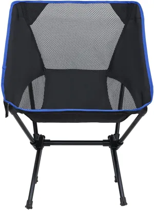 Portable Folding Chair for Camping, Backpacking Chair wiith Side Pocket, Ultralight & Compact, 100 kg Capacity, Foldable Camp Chair for Travel, Beach, Garden, Picnic,Black b