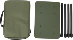 Portable Folding Stool Lightweight Aluminum Oxford Fabric Seat Cushion 330.7lbs Load Bearing Fishing Camping Chair for Hiking (Green)
