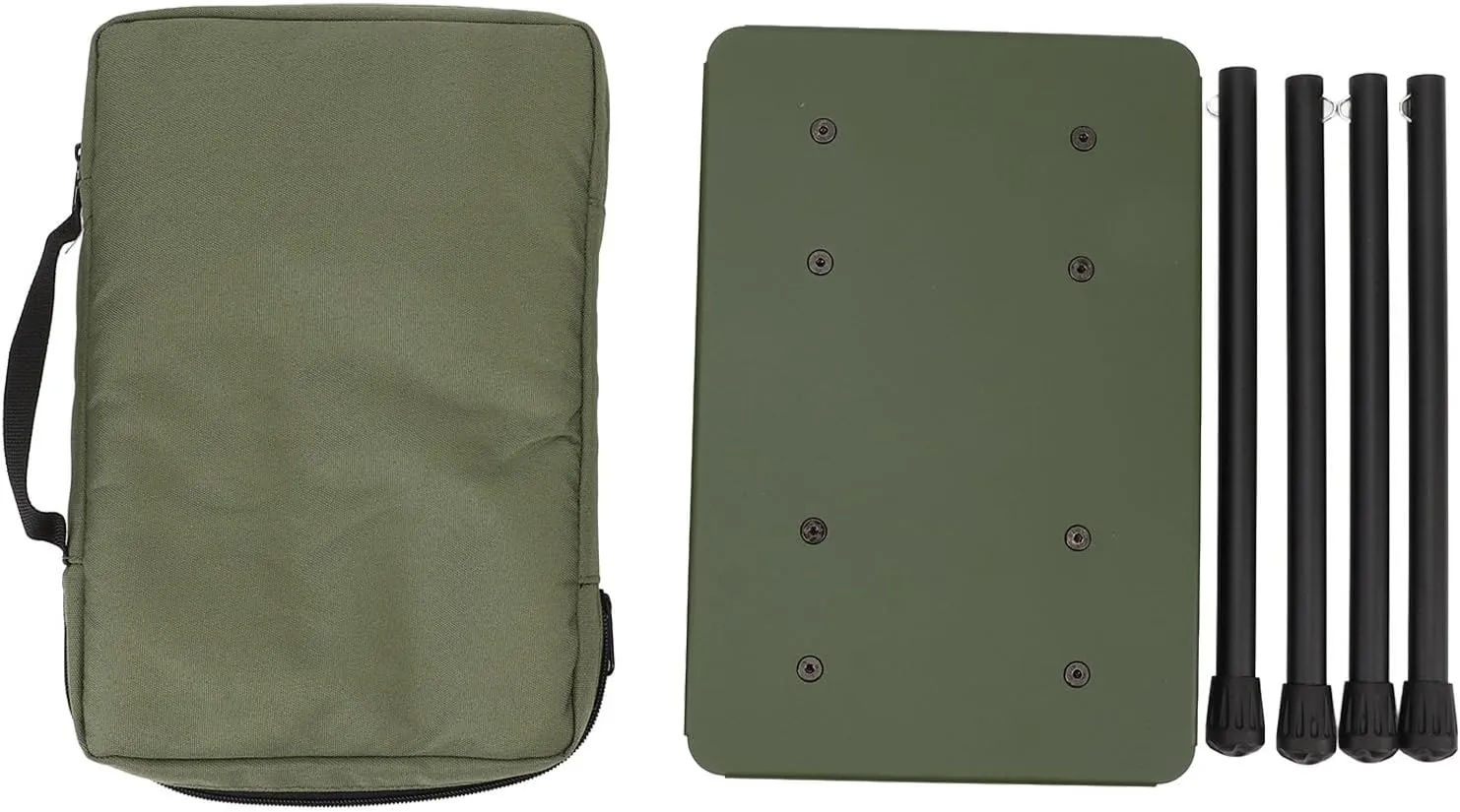 Portable Folding Stool Lightweight Aluminum Oxford Fabric Seat Cushion 330.7lbs Load Bearing Fishing Camping Chair for Hiking (Green)