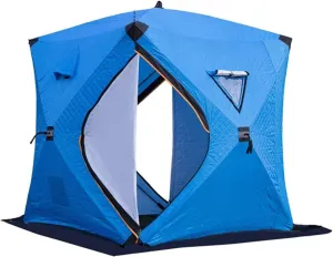 Portable Ice Fishing Shelter 3-4 People Quick-Open Winter Camping Tent Outdoor Cotton Warm Ice Fishing Tent