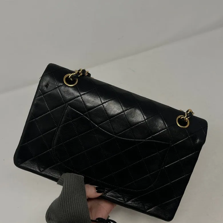 Preloved Chanel CF Black Leather Chain Shoulder Bag AF511