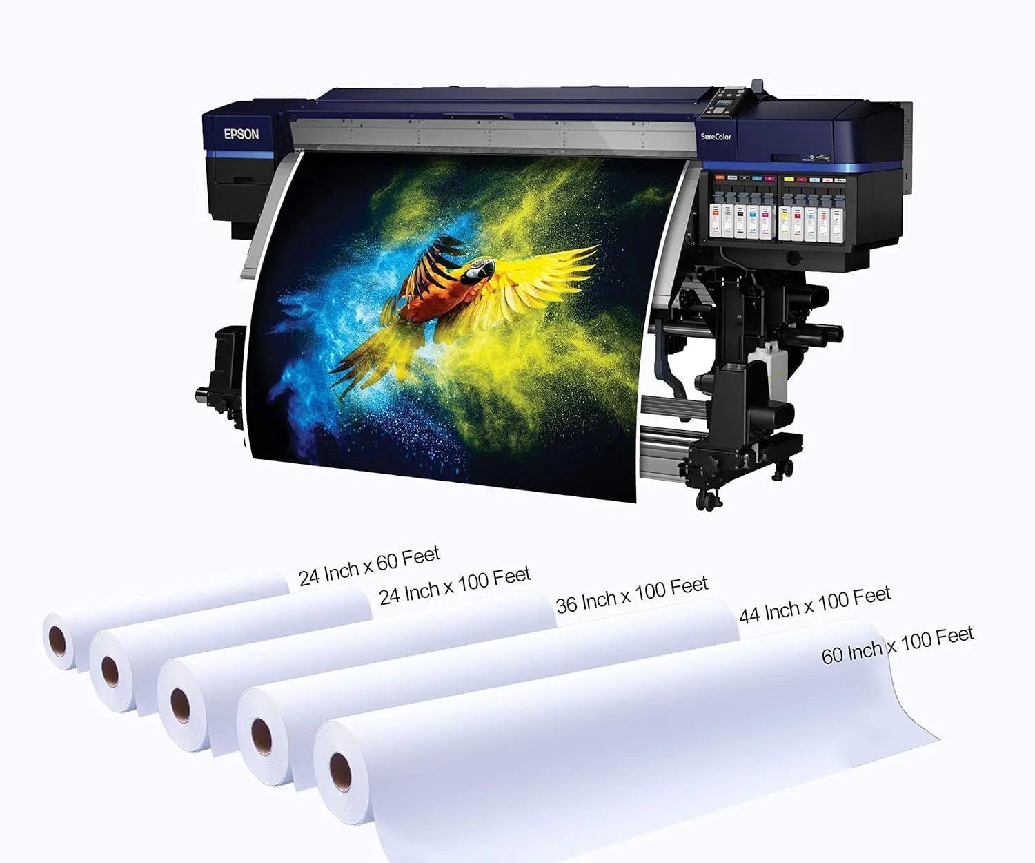 Premium Polyester Matte Canvas Roll, Quick Dry, Wide Format Inkjet Printer Compatible, Perfect for Fine Art, Photography, Giclée Printing, Archival Quality Prints. (24"x60' 290gsm Polyester)