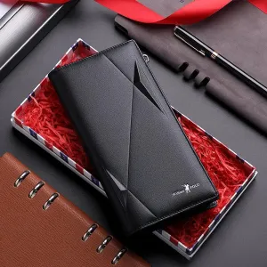 Premium Quality PU Leather Long Style Wallet for Cash, Mobile & Cards Slot