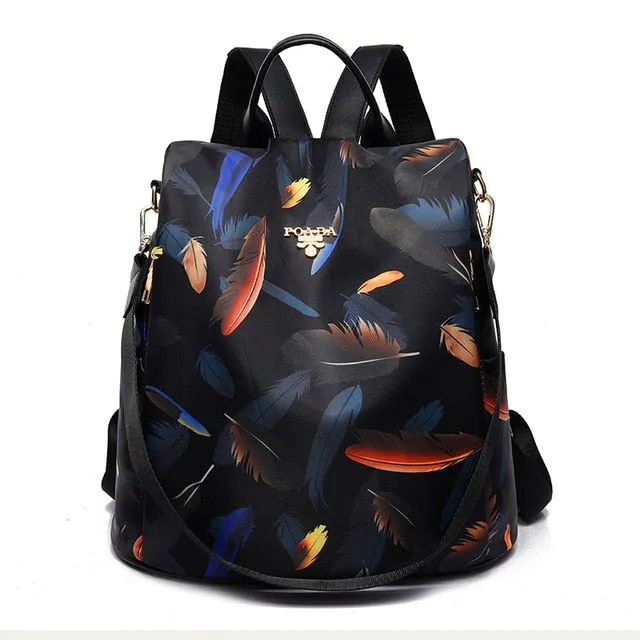 Printing Female Travel Backpack Bags For Women Oxford Waterproof Outdoor Ladies Bagpack Female Girl's Outdoor Shopping Backpack