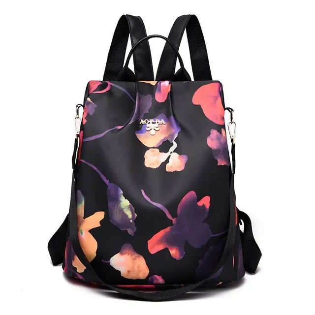 Printing Female Travel Backpack Bags For Women Oxford Waterproof Outdoor Ladies Bagpack Female Girl's Outdoor Shopping Backpack