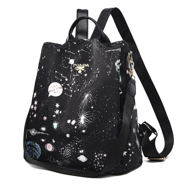 Printing Female Travel Backpack Bags For Women Oxford Waterproof Outdoor Ladies Bagpack Female Girl's Outdoor Shopping Backpack