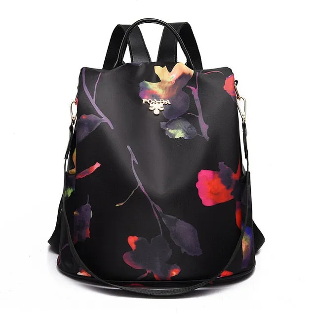 Printing Female Travel Backpack Bags For Women Oxford Waterproof Outdoor Ladies Bagpack Female Girl's Outdoor Shopping Backpack