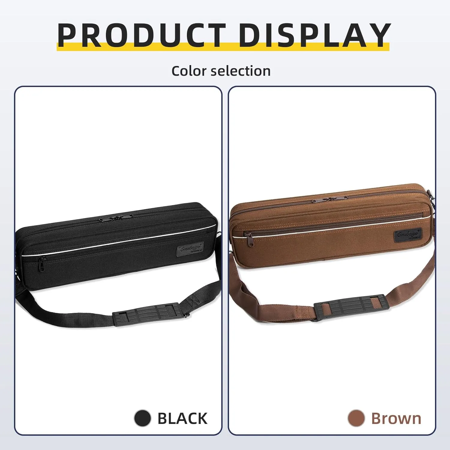 Professional Flute Bag With Flute Case Cover - Hard Shell Flute Case Hard Shell, Wear-resistant 1200d Oxford Cloth, Exterior Pocket - Ideal For B/C-Foot Flute