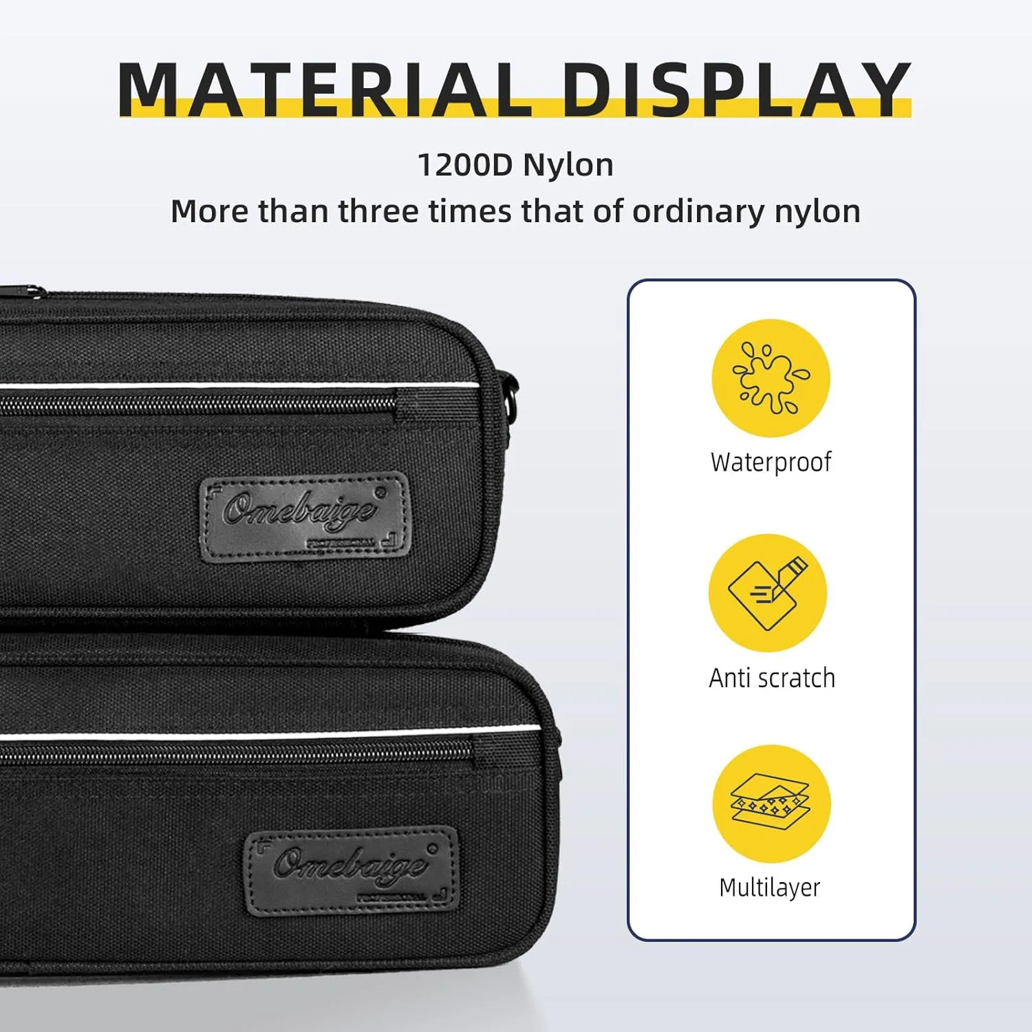 Professional Flute Bag With Flute Case Cover - Hard Shell Flute Case Hard Shell, Wear-resistant 1200d Oxford Cloth, Exterior Pocket - Ideal For B/C-Foot Flute