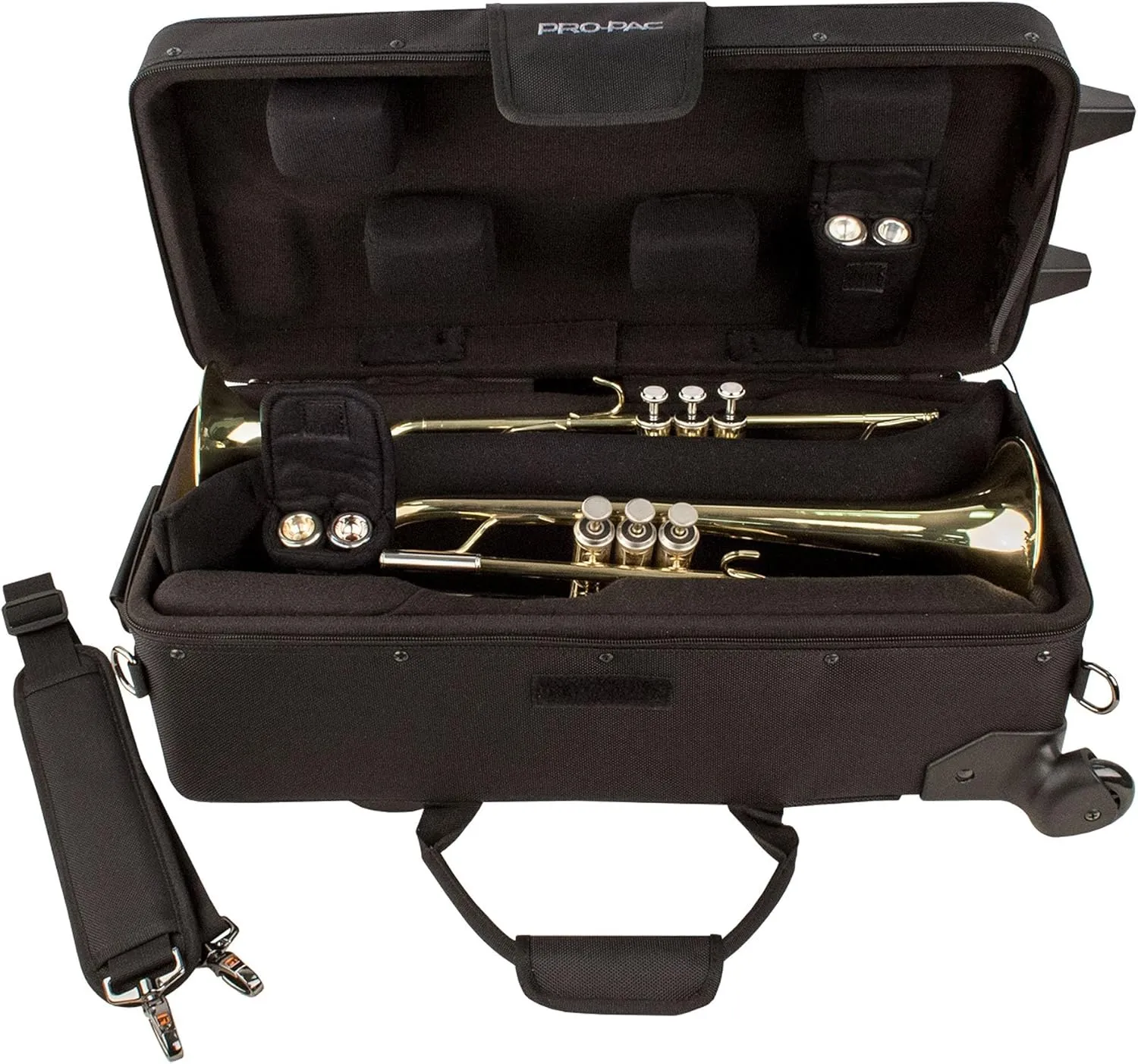 Protec iPAC DOUBLE TRUMPET CASE WITH WHEELS