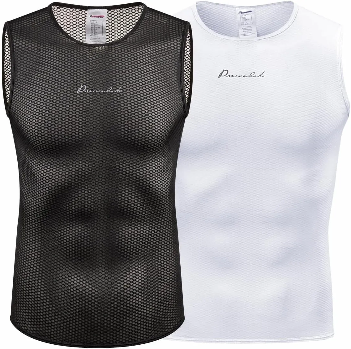 Przewalski Men’s Sleeveless Cycling Undershirt Quick Dry Bike Base Layer Vests Breathable Bicycle Jerseys Biking Tank Tops