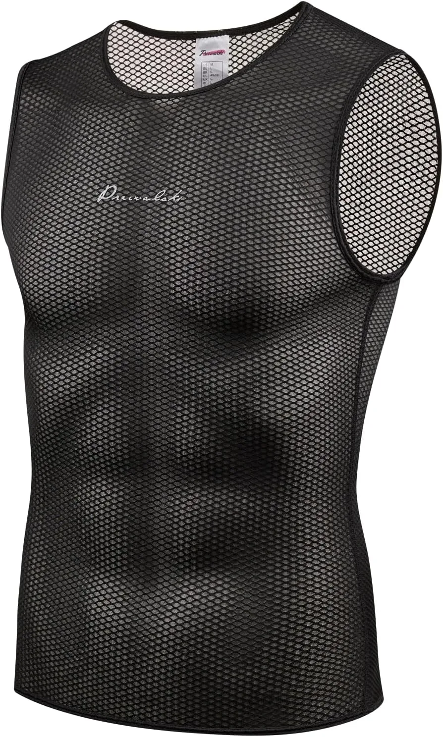 Przewalski Men’s Sleeveless Cycling Undershirt Quick Dry Bike Base Layer Vests Breathable Bicycle Jerseys Biking Tank Tops