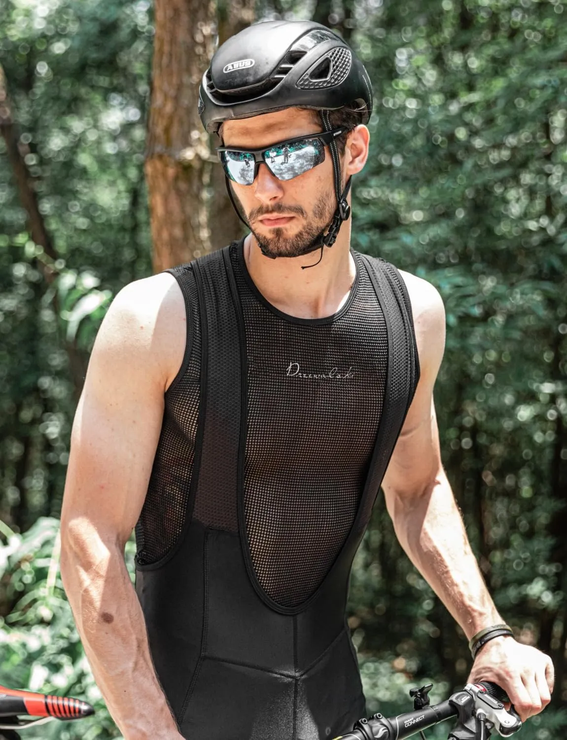 Przewalski Men’s Sleeveless Cycling Undershirt Quick Dry Bike Base Layer Vests Breathable Bicycle Jerseys Biking Tank Tops