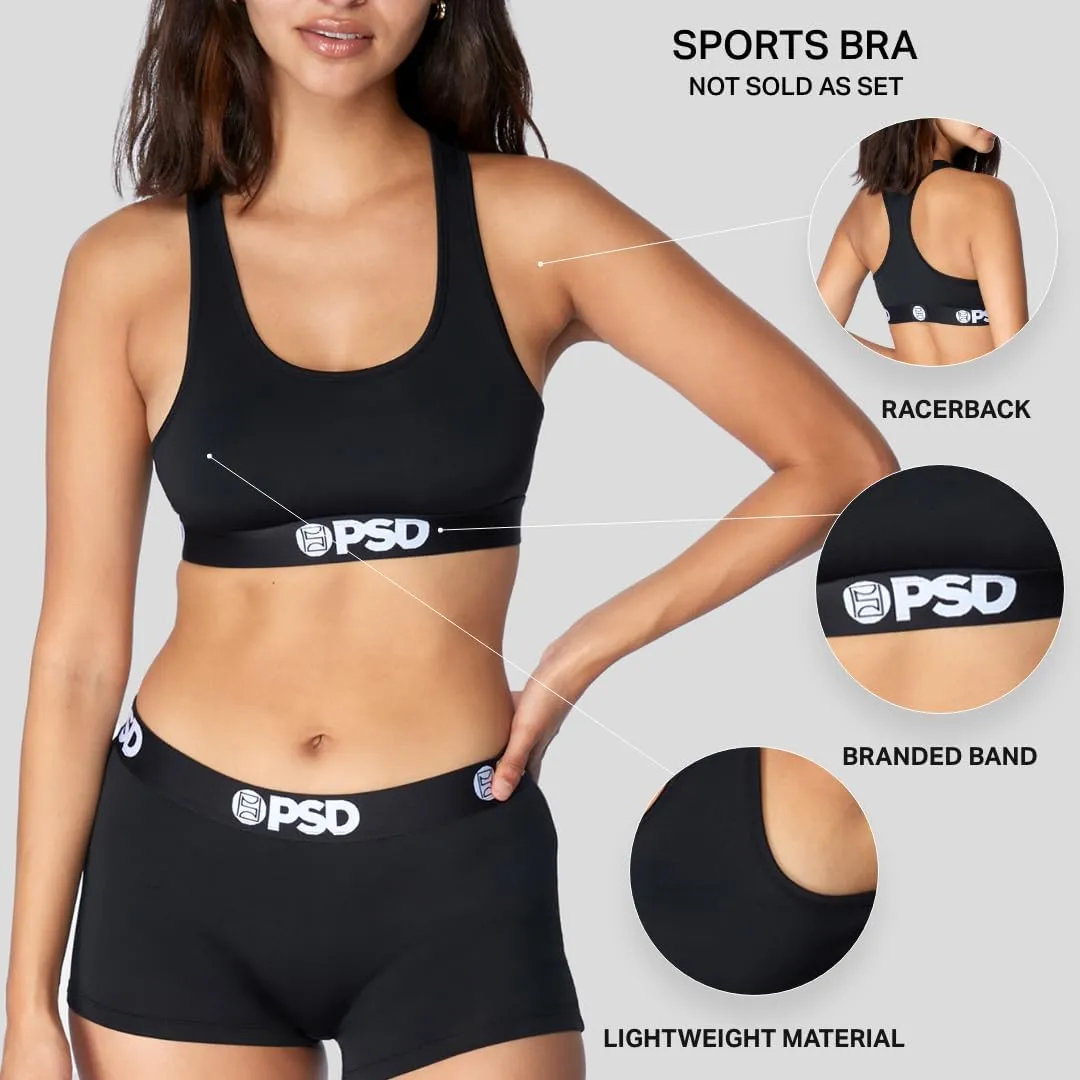 PSD Women's Hooters Sports Bra - Racerback Sports Bras for Women with Breathable Microfiber Fabric