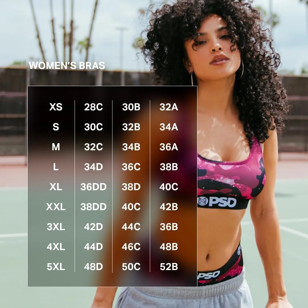 PSD Women's Hooters Sports Bra - Racerback Sports Bras for Women with Breathable Microfiber Fabric