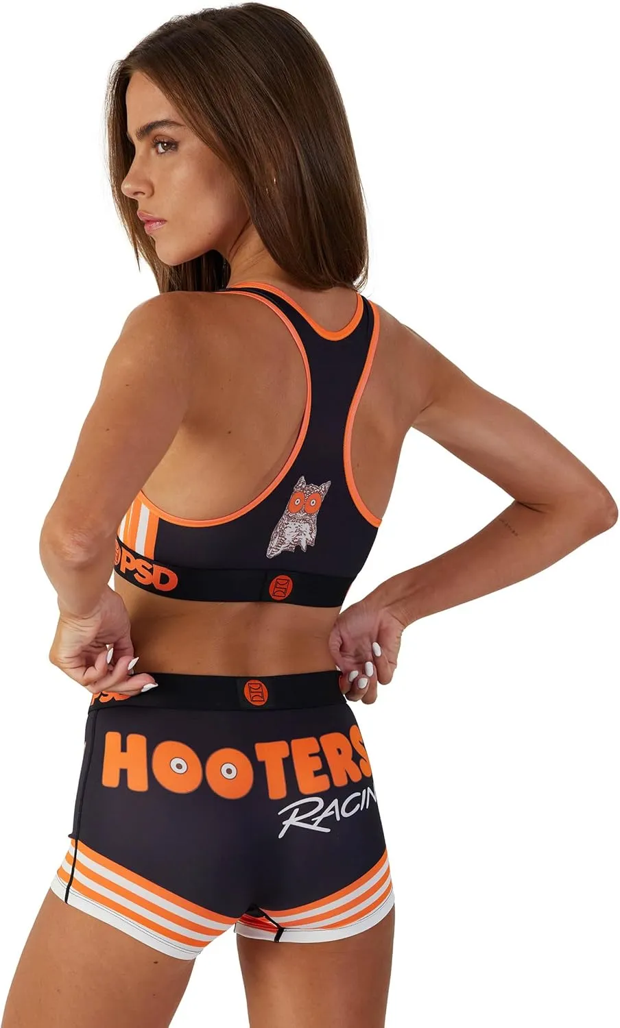PSD Women's Hooters Sports Bra - Racerback Sports Bras for Women with Breathable Microfiber Fabric