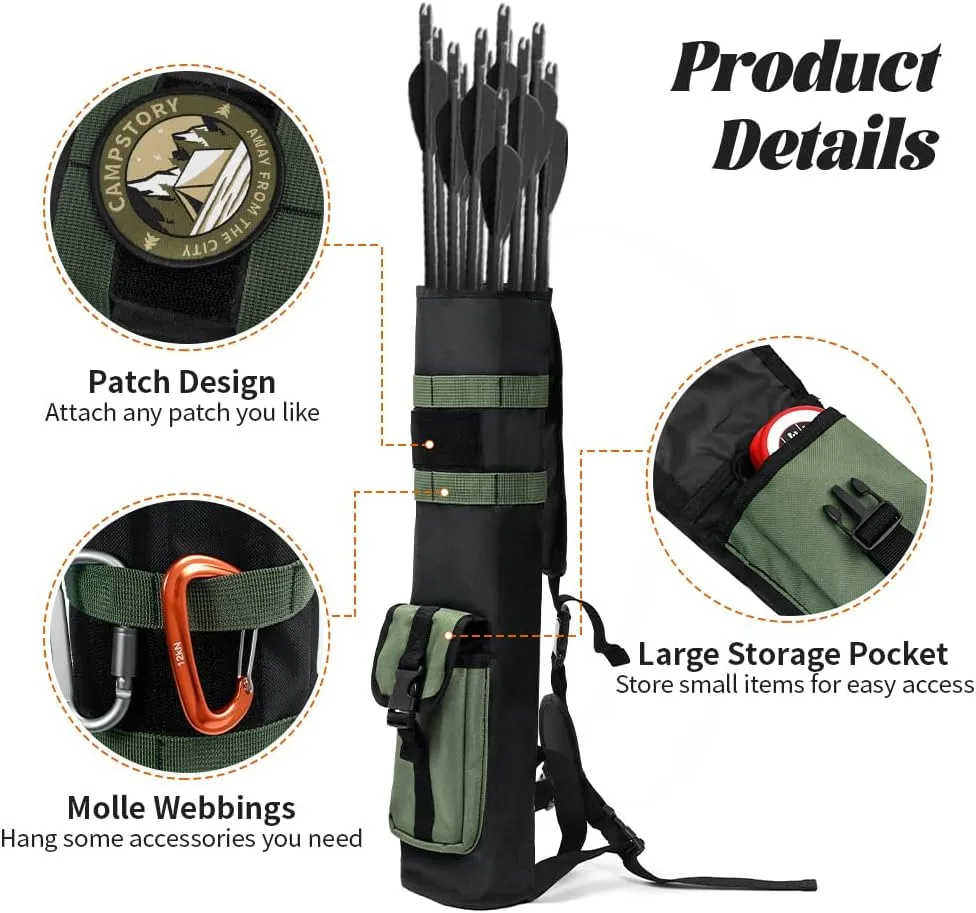 PSKOOK Archery Lightweight Back Arrow Quiver