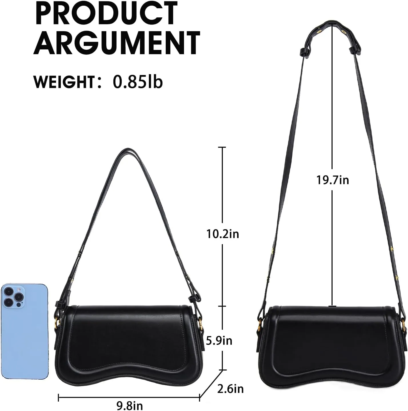 PU Leather Tote Bag for Women with 2 Removable Straps and Zipper Closure