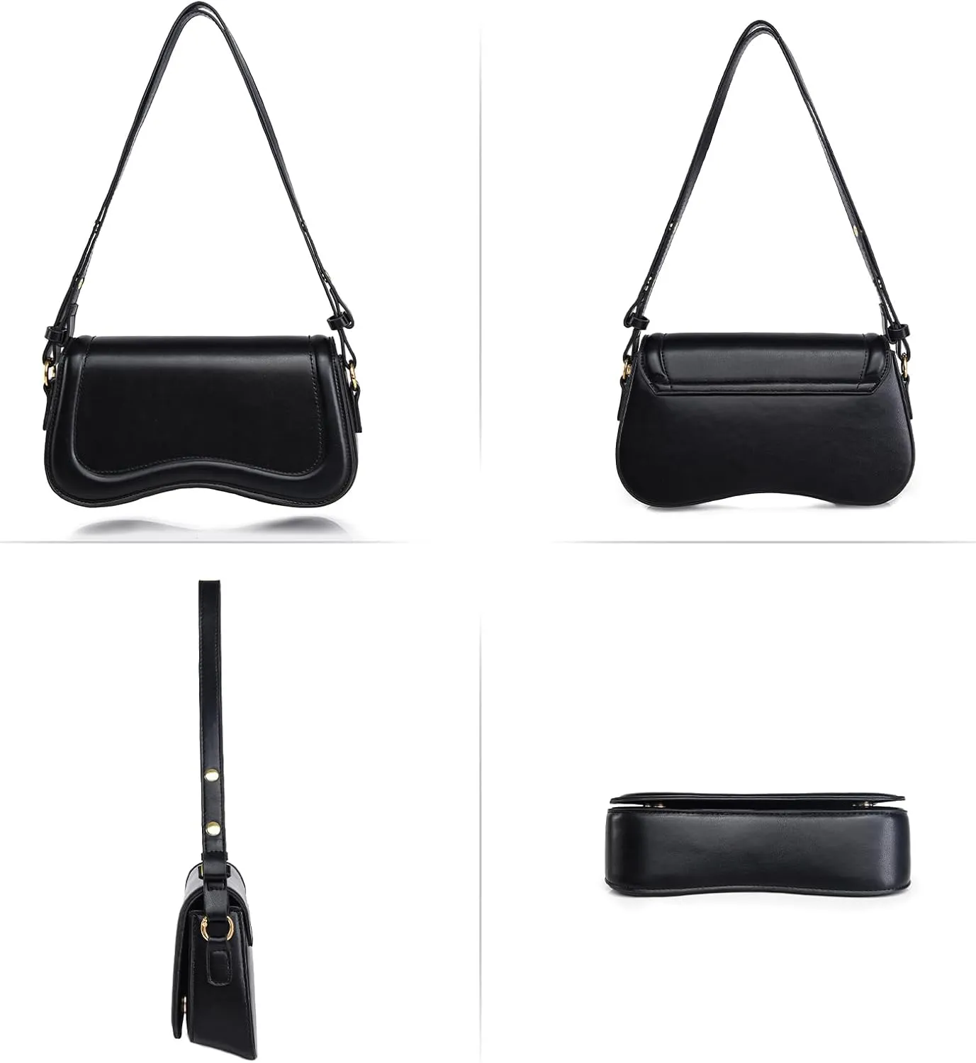PU Leather Tote Bag for Women with 2 Removable Straps and Zipper Closure