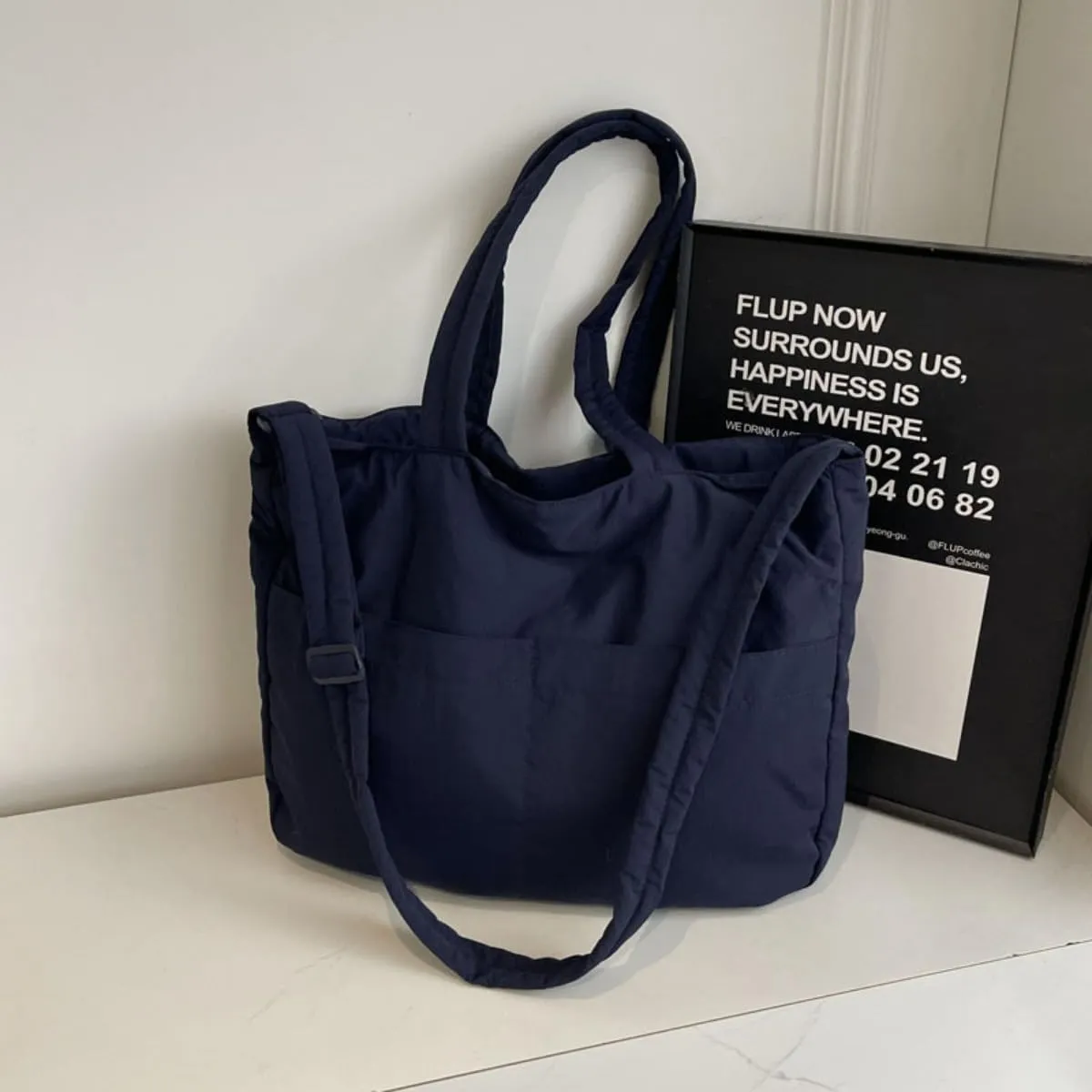 Puffy Tote Bag for Women with Zipper Large Lightweight Crossbody Handbag for Travel Gym Work
