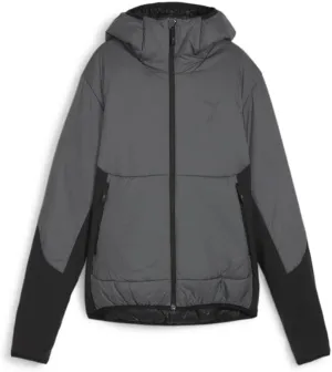 PUMA Womens Seasons Hybrid Primaloft Jacket Running Athletic Outerwear Full Zip Breathable - Grey - Size L