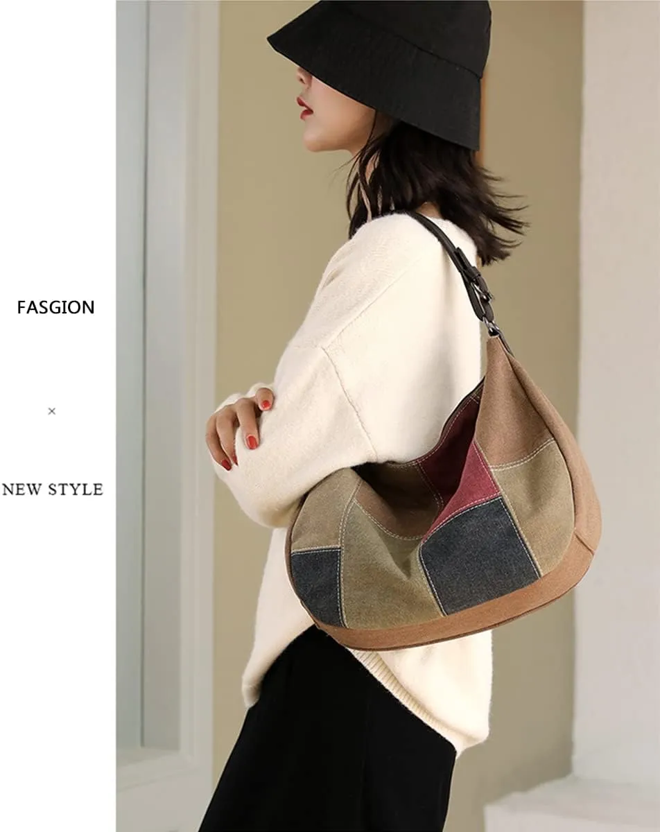 Purse and Handbag for Women Canvas Hobo Bag Large Shoulder Satchel Crossbody Bag