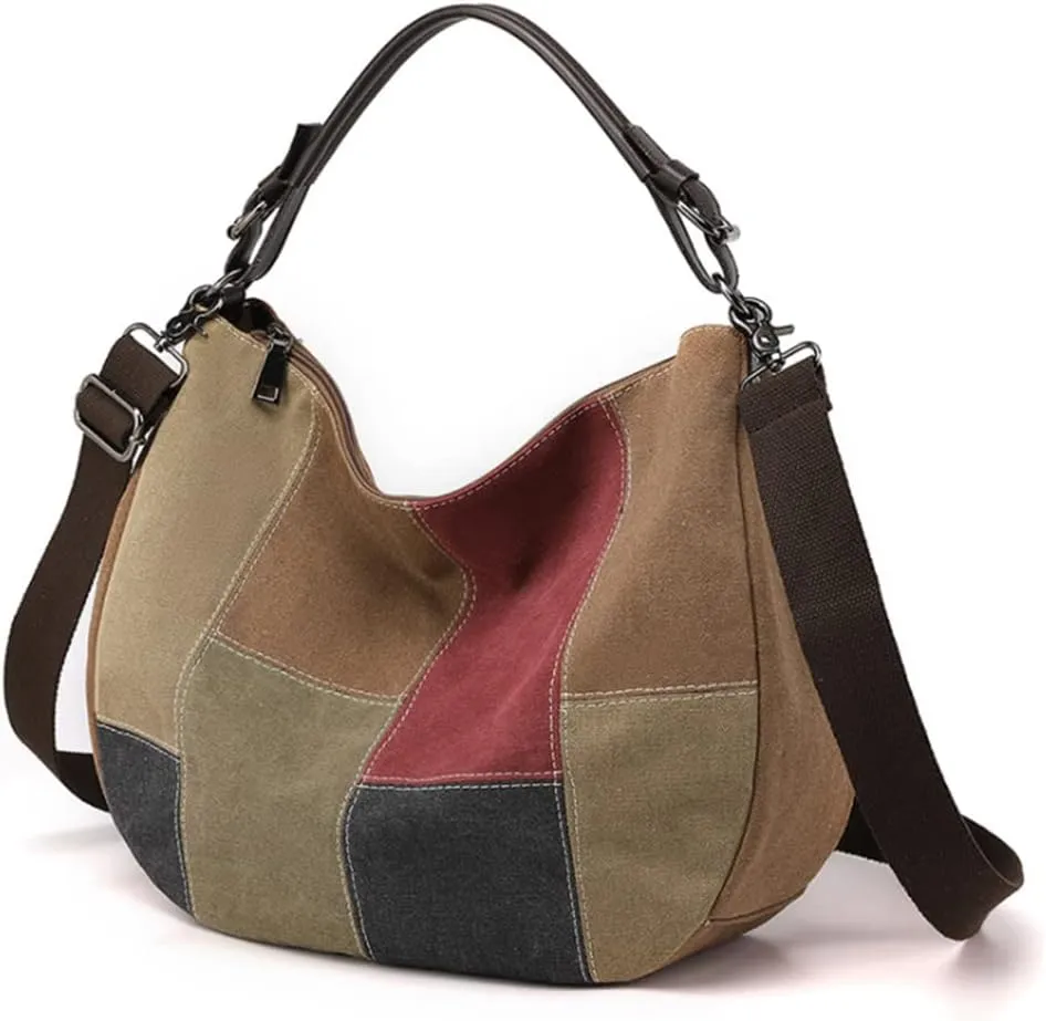 Purse and Handbag for Women Canvas Hobo Bag Large Shoulder Satchel Crossbody Bag