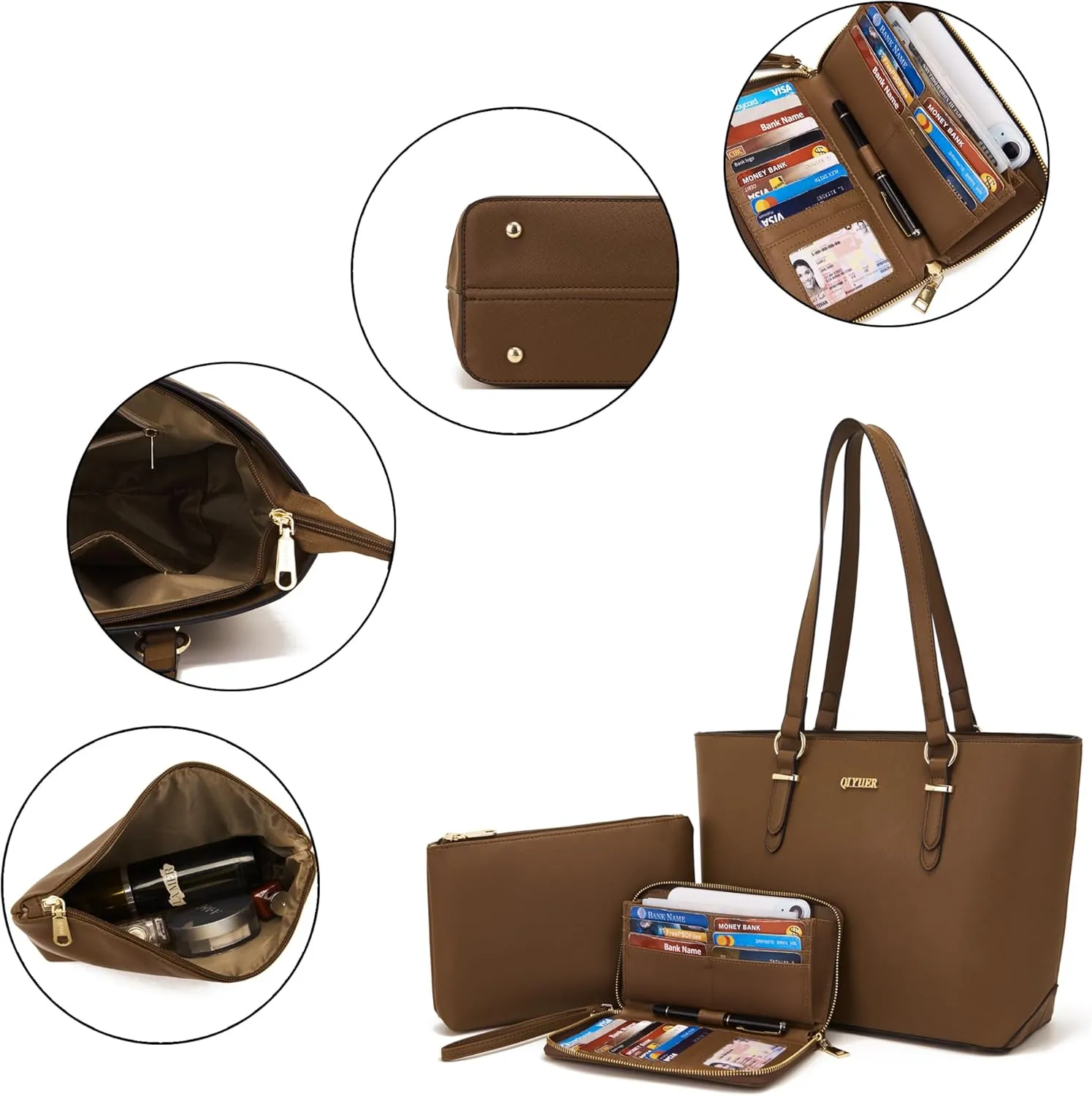 Purses And Wallets Set For Women Work Tote Satchel Handbags Shoulder Bag Top Handle Totes Purse With Matching Wallet
