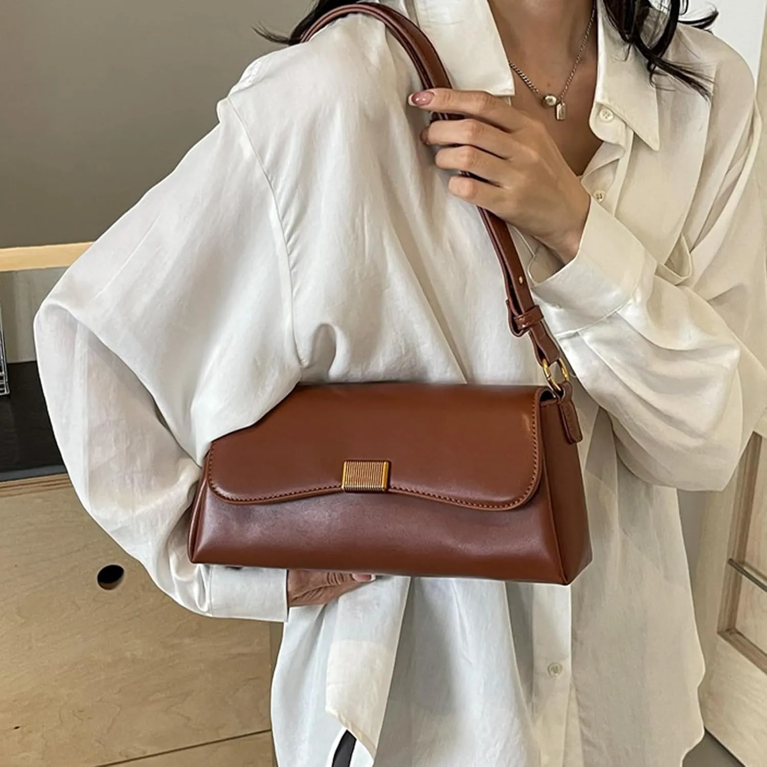 Purses for Women Vintage Shoulder Bags Women's Tote Handbags PU Leather Crossbody Bag with Adjustable Strap