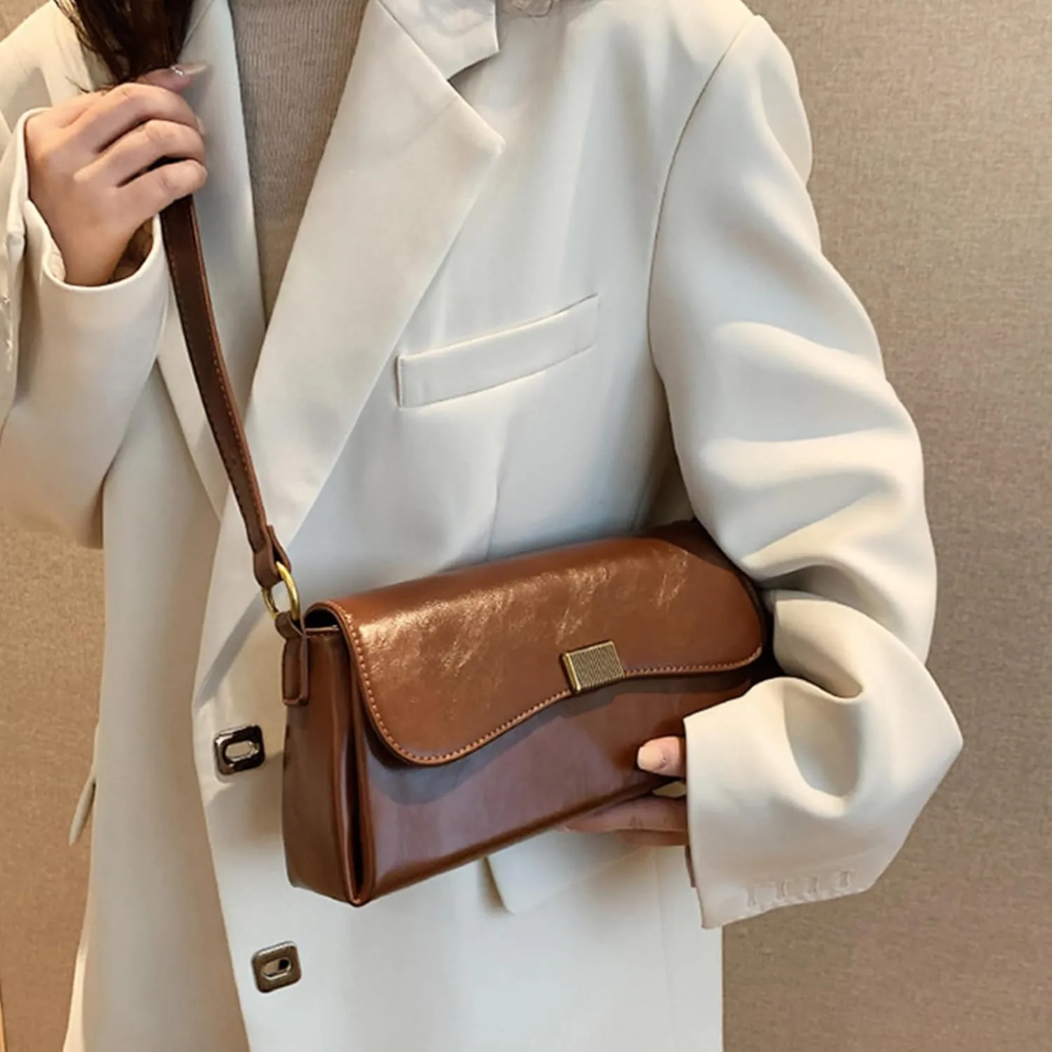 Purses for Women Vintage Shoulder Bags Women's Tote Handbags PU Leather Crossbody Bag with Adjustable Strap