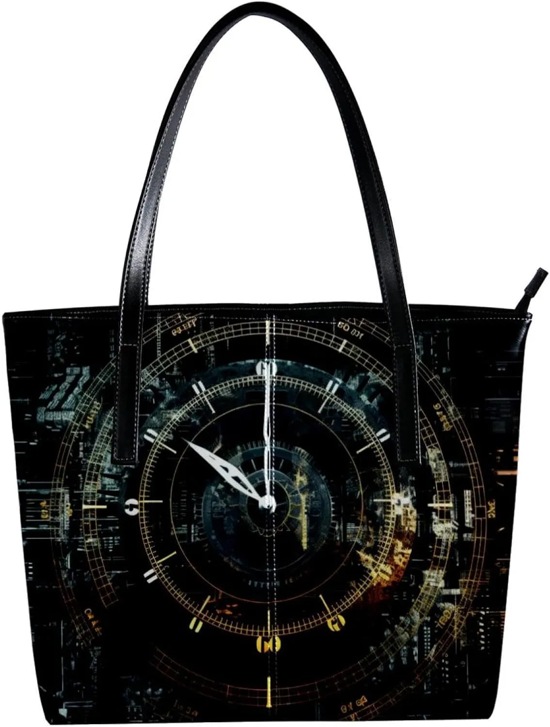Purses for Women,Tote Bag Aesthetic,Women's Tote Handbags,Vintage Mechanical Clock