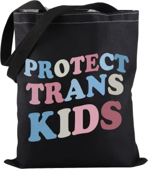 PWHAOO Protect Queer Kids Tote Bag Protect Trans Kids Tote Bag Trans Rights Protest Gift Trans Lives Gift