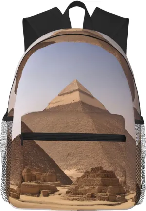 Pyramids of Egypt College Backpack For Women Men,Lightweight Travel Bag Backpack With Pockets for Women Men