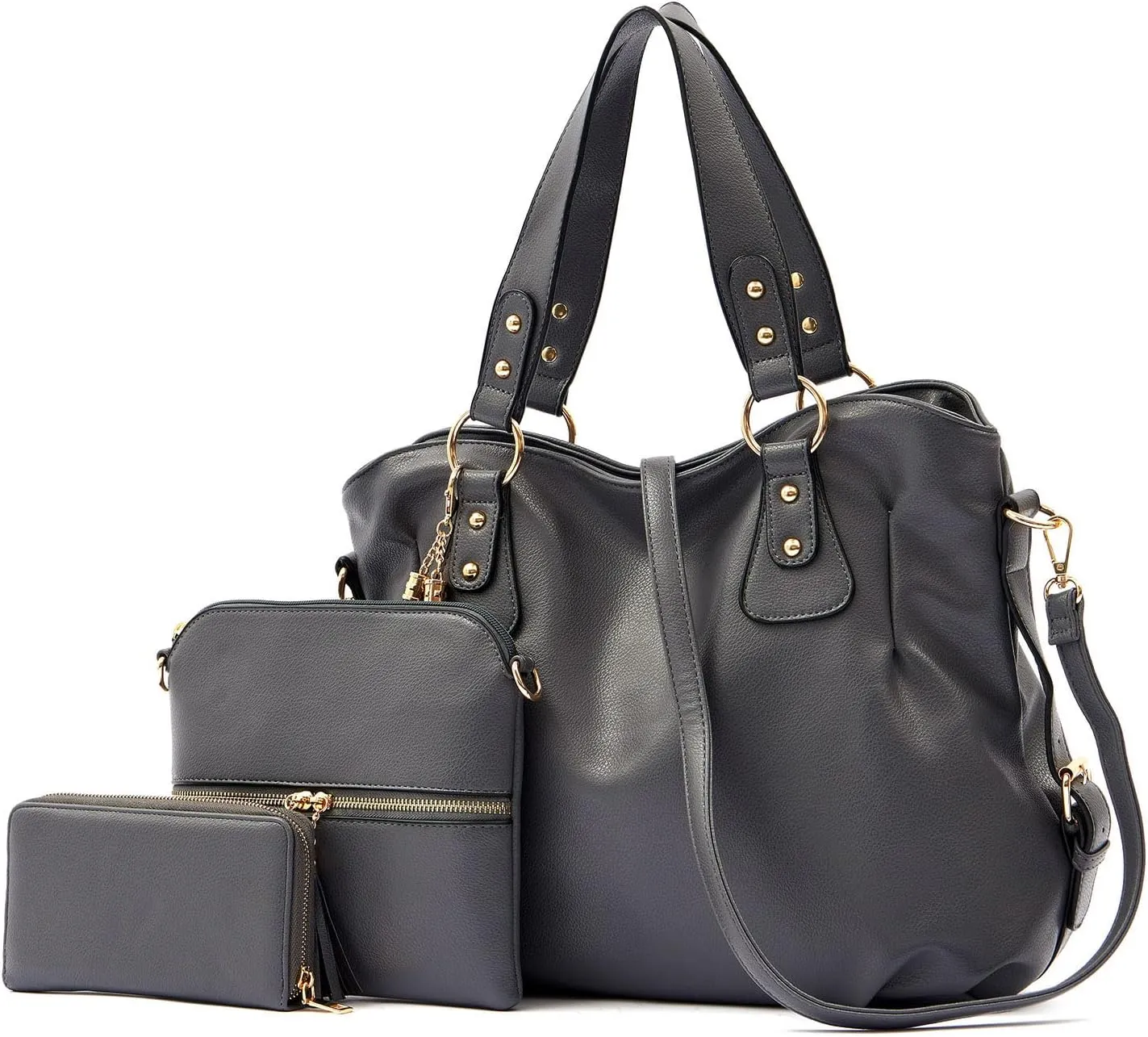 Qiyuer Purses And Wallets Set For Women Tote Handbags Large Hobo Bag Purse With Wallet 3PCS