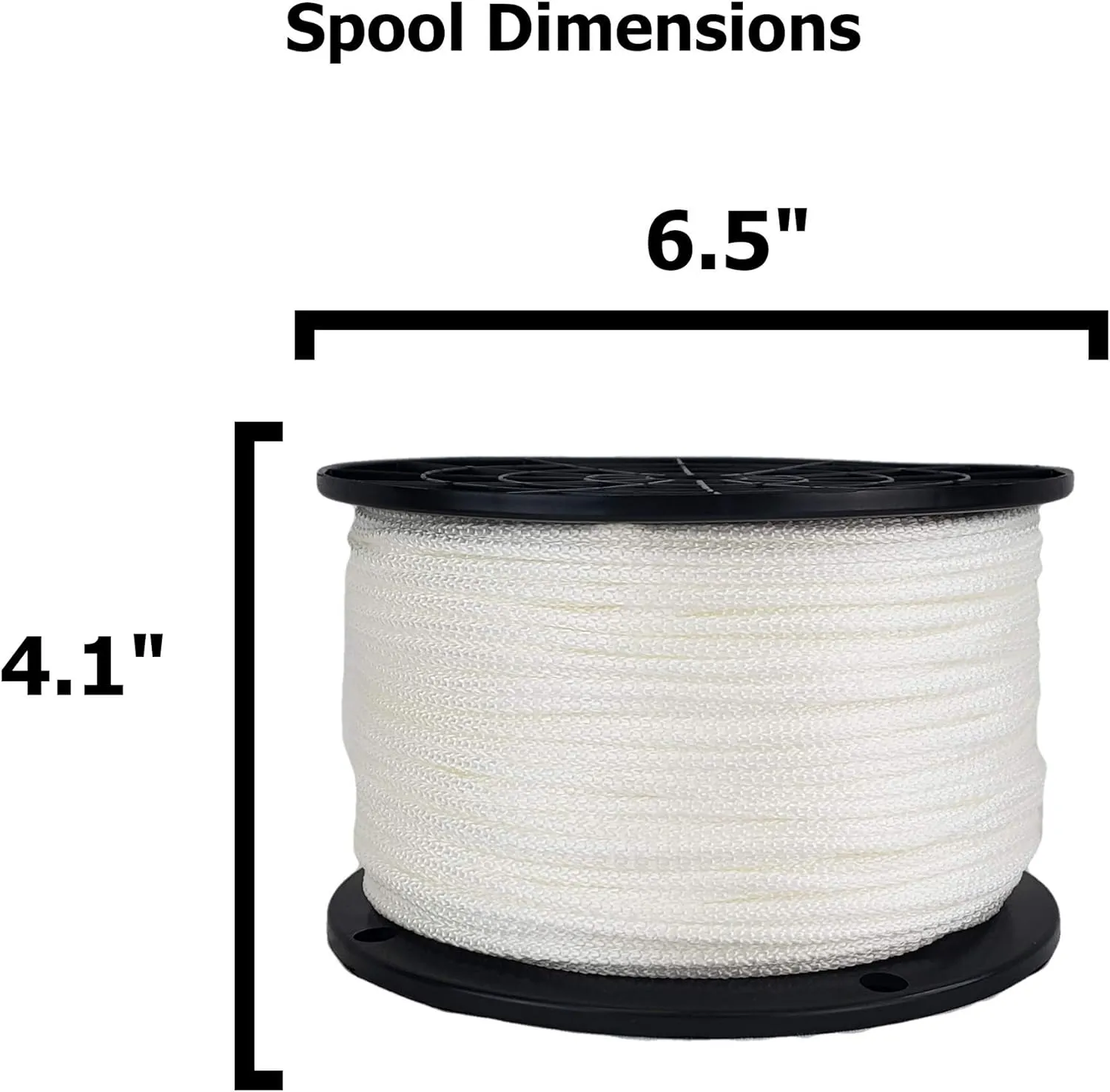 QNR 1/8 inch Knotrite Nylon Rope - 500 Foot Spool | 100% Nylon - Solid Braid - Dyeable - Industrial Grade - High UV and Abrasion Resistance