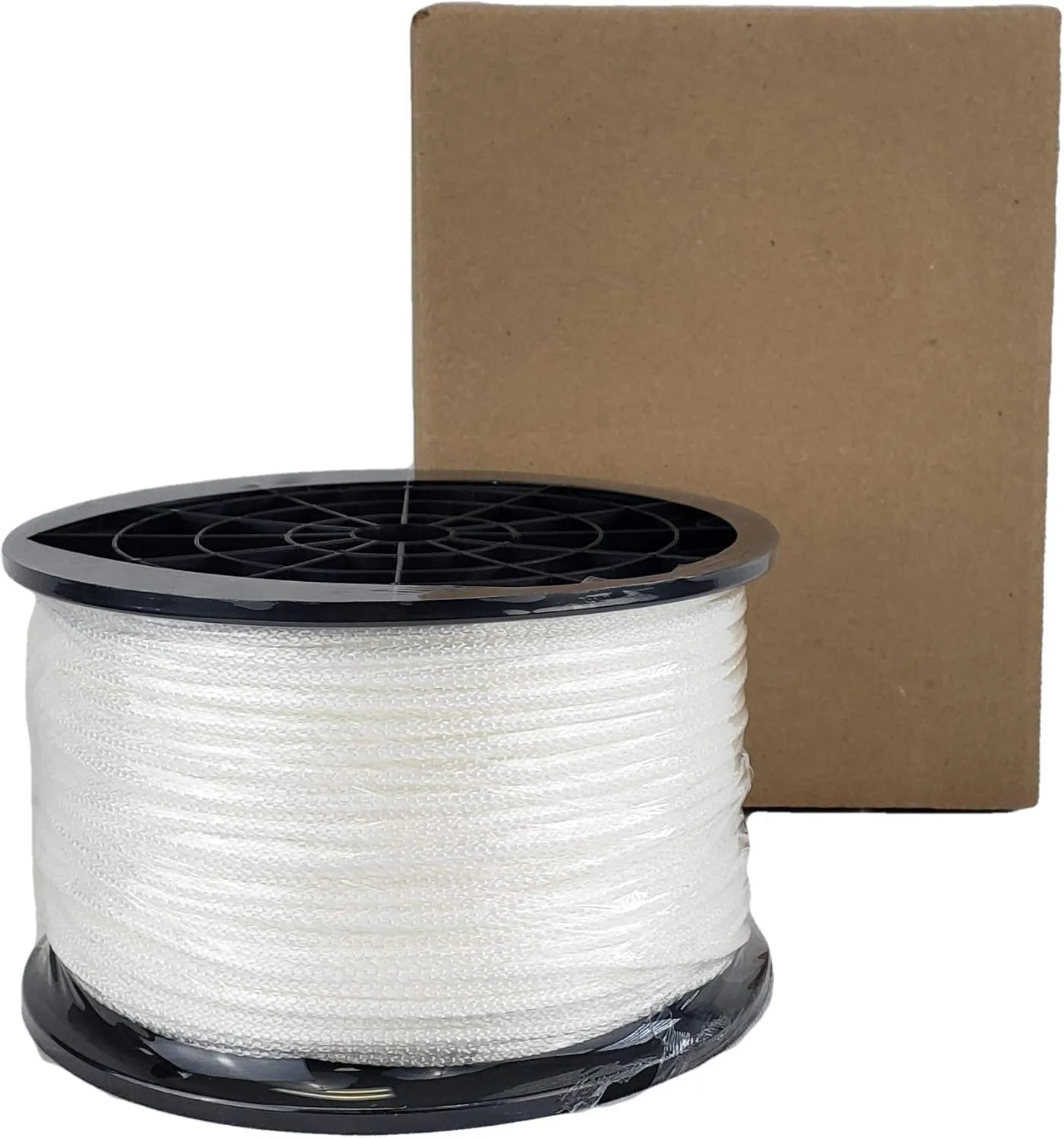 QNR 1/8 inch Knotrite Nylon Rope - 500 Foot Spool | 100% Nylon - Solid Braid - Dyeable - Industrial Grade - High UV and Abrasion Resistance