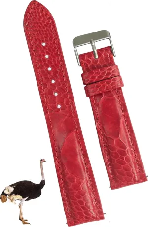 Quick Release Ostrich Leg Leather Watch Bands Men Handmade Replacement Wrist Watch Straps Vintage Extra Soft Exotic Leather Strap 18mm 19mm 20mm 21mm 22mm