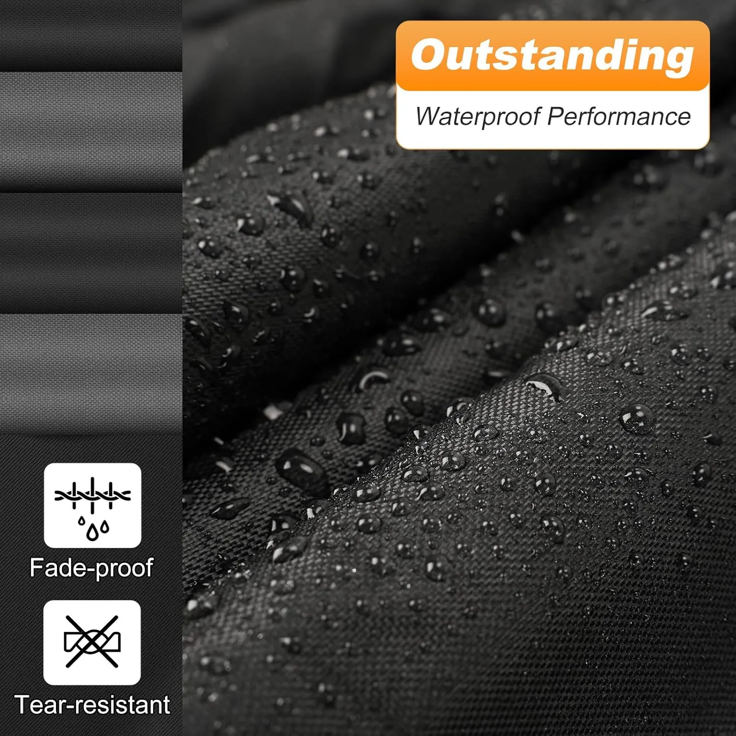 QUNSUNUS 2PCS Full Kayak Cover 420D, Top and Bottom Combination Waterproof Kayak Covers for Outdoor Storage, Tear and Fade Resistant Canoe Cover with Elastic Hem