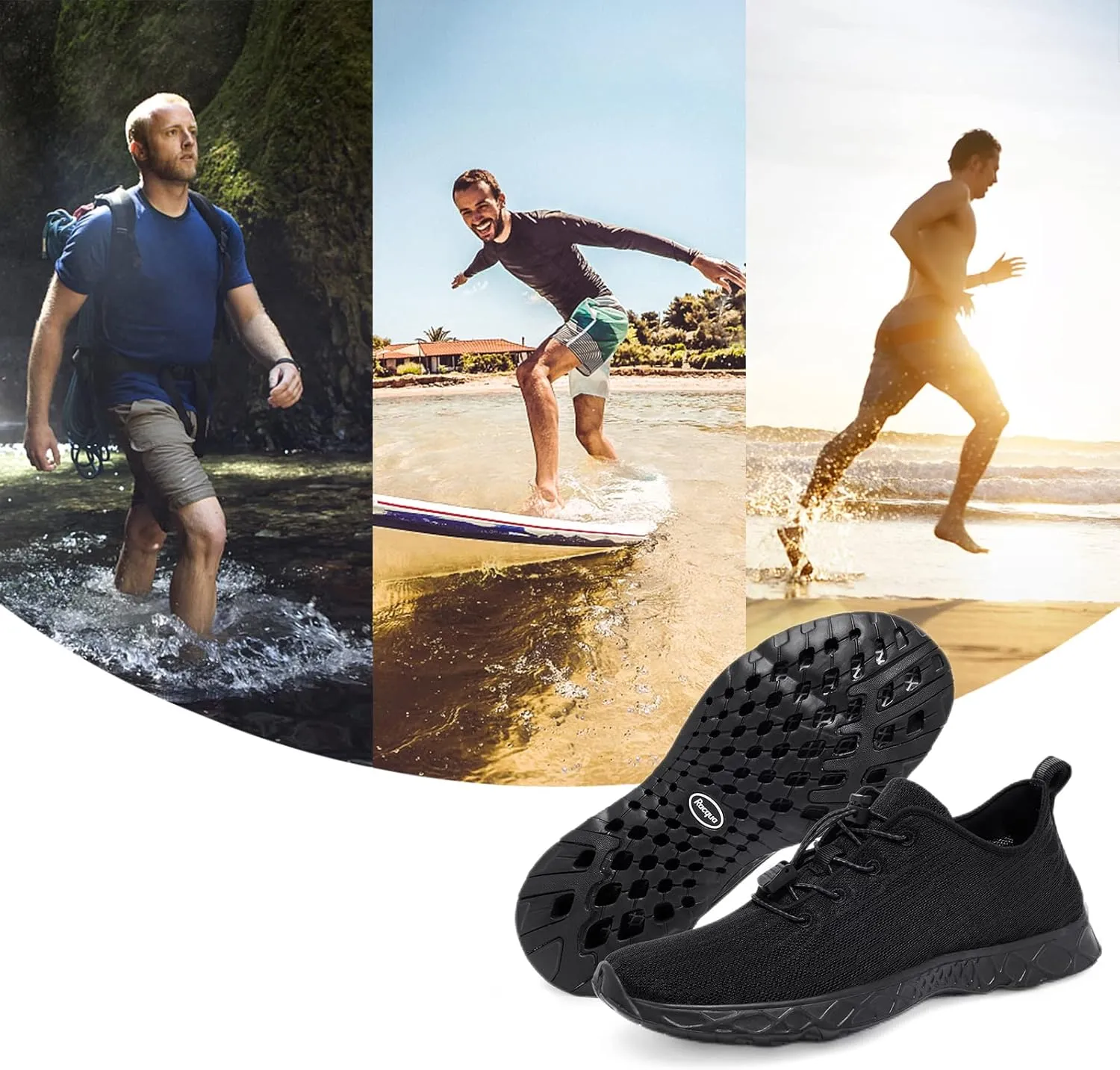 Racqua Women Men Breathable Mesh Water Shoes