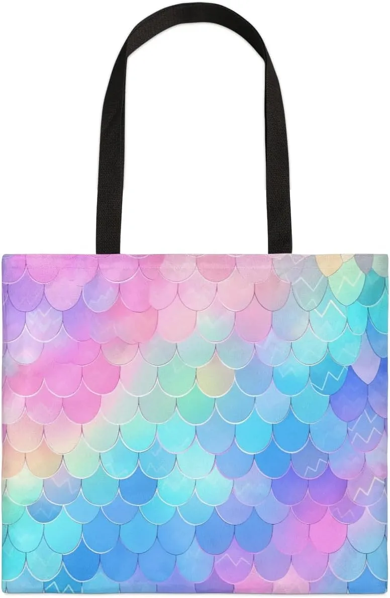 Rainbow Forest Canvas Tote Bag for Women Men Stylish Tote Handbag Shoulder Bag Reusable Grocery Bag