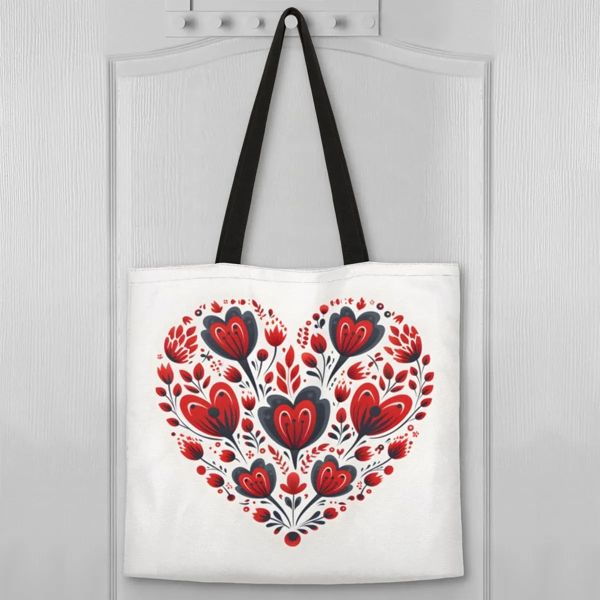 Rainbow Forest Canvas Tote Bag for Women Men Stylish Tote Handbag Shoulder Bag Reusable Grocery Bag